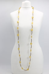 Vintage Gold Czech tubes and Balls with gold metal tubes necklace