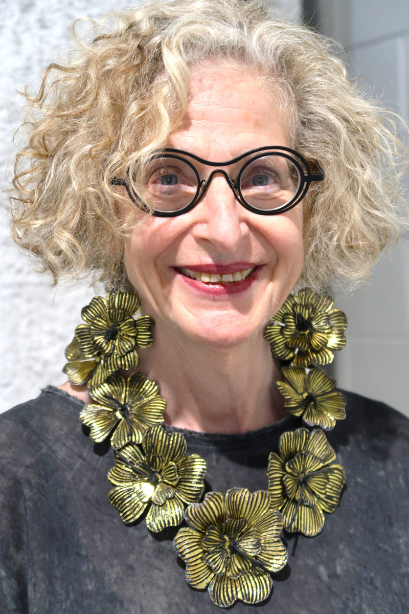 Plumeria Flower Earrings made from recycled plastic water bottles