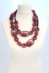 Rings Necklace Made From Recycled Fabric