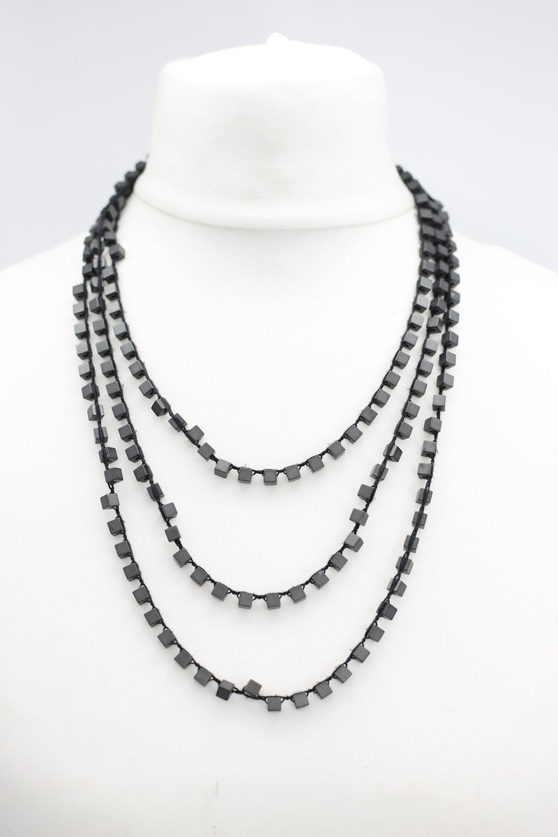 Hemetite cubics necklace