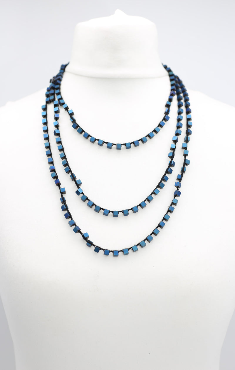 Hemetite cubics necklace