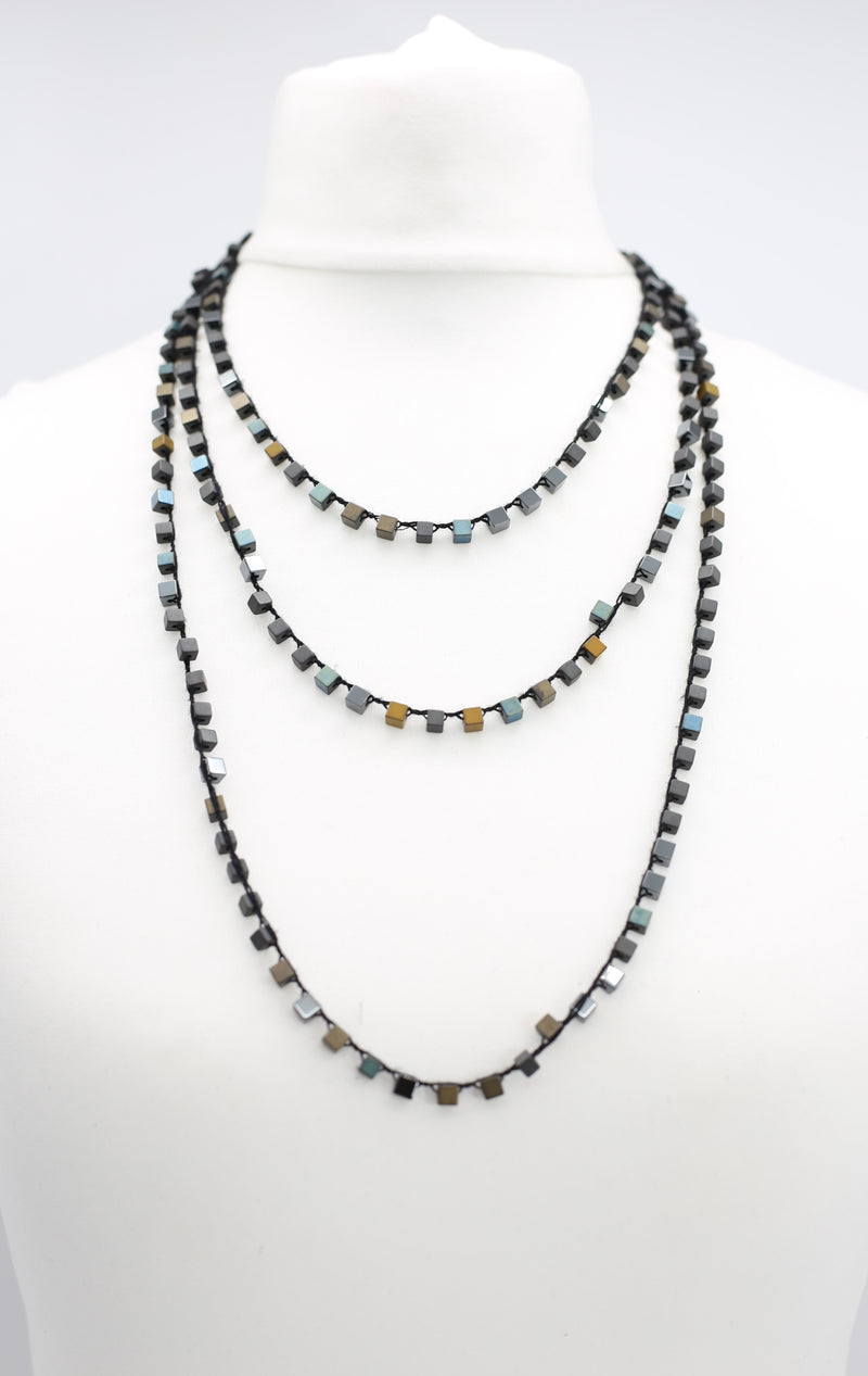 Hemetite cubics necklace