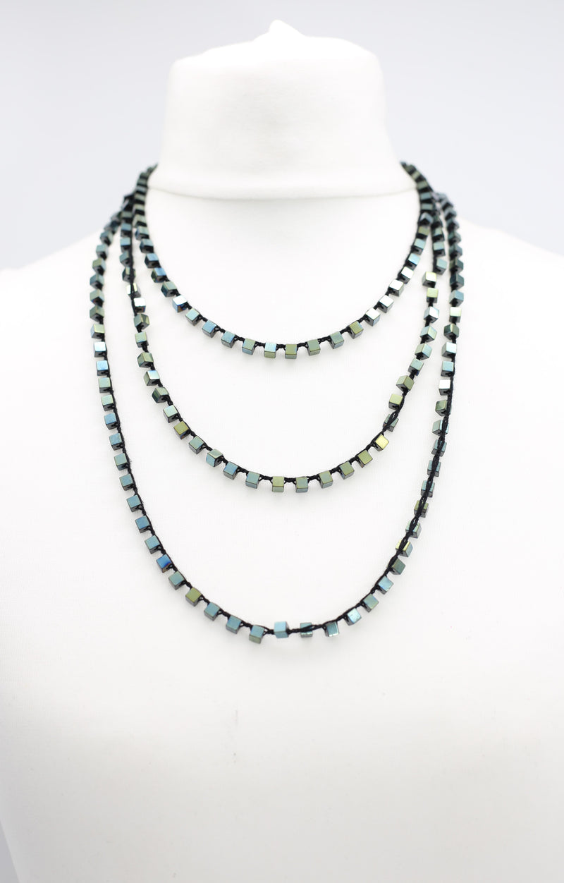 Hemetite cubics necklace