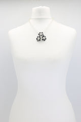 Vintage crystal 3 Flowers necklace