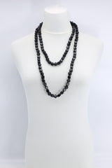 Faceted Wooden Beads Necklaces Set - Small