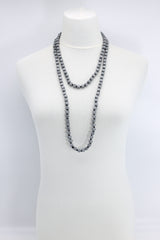 Faceted Wooden Beads Necklaces Set - Small