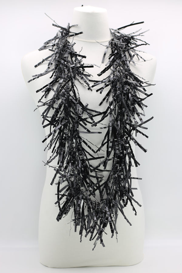 Recycled Plastic Bottle Fringe Necklace - Long