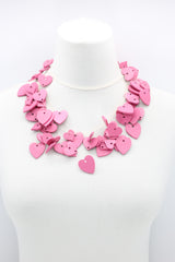 HAPPY HEARTS MADE FROM RECYCLED WOOD NECKLACE