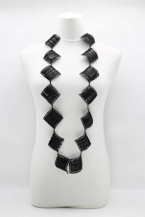 Thread On Square Recycled Plastic Necklace - Jianhui London