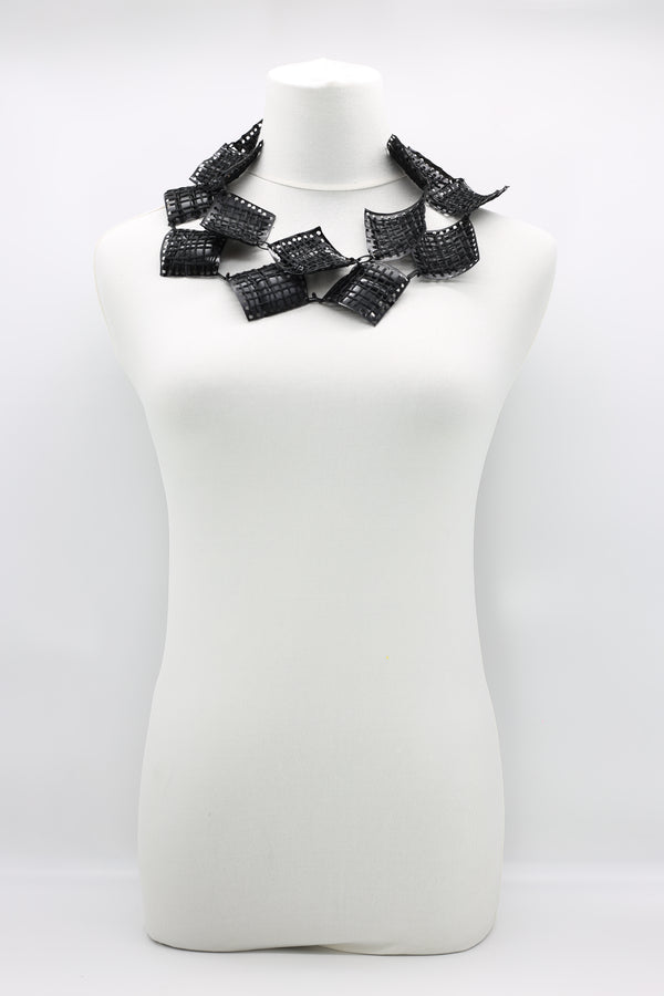 Thread On Square Recycled Plastic Necklace - Jianhui London