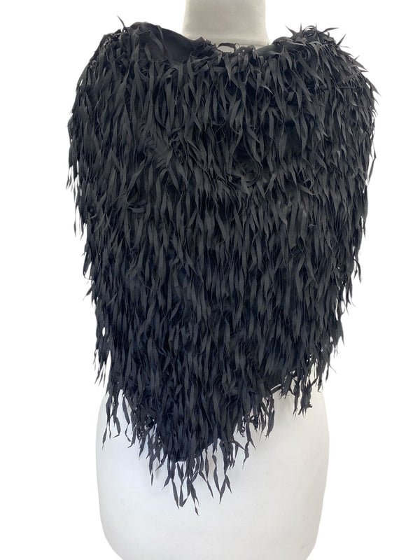 Triangular Fringe Shawl Made from recycled polyester - Short