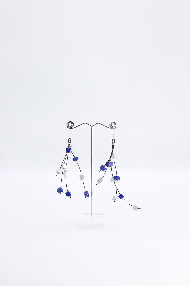 Frankie Pashmina Beads on Fishwire Earrings Multi colour - Jianhui London