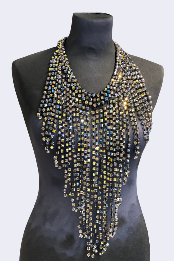 6 x 6 Crystal Fringe Necklaces - Long Tassle - Jianhui London