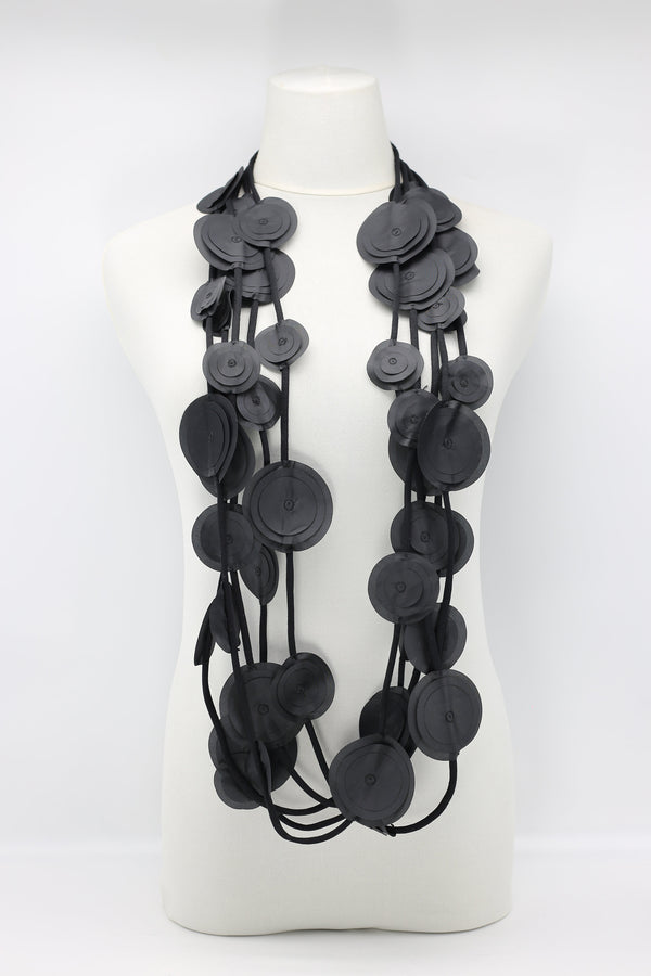 Biba 5 Strand fabric flower Necklace - Jianhui London