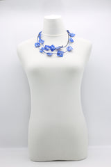 Aqua Plain Necklaces - Hand-painted - Small - Jianhui London