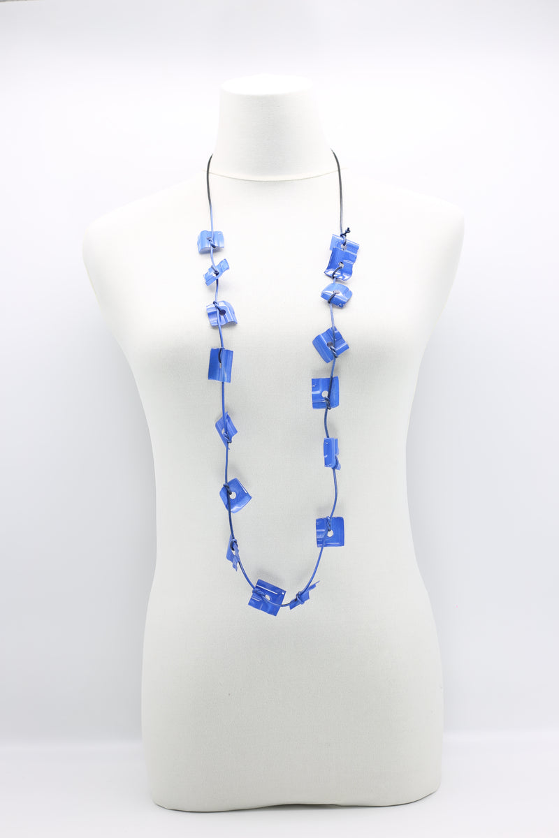 Aqua Plain Necklaces - Hand-painted - Small - Jianhui London