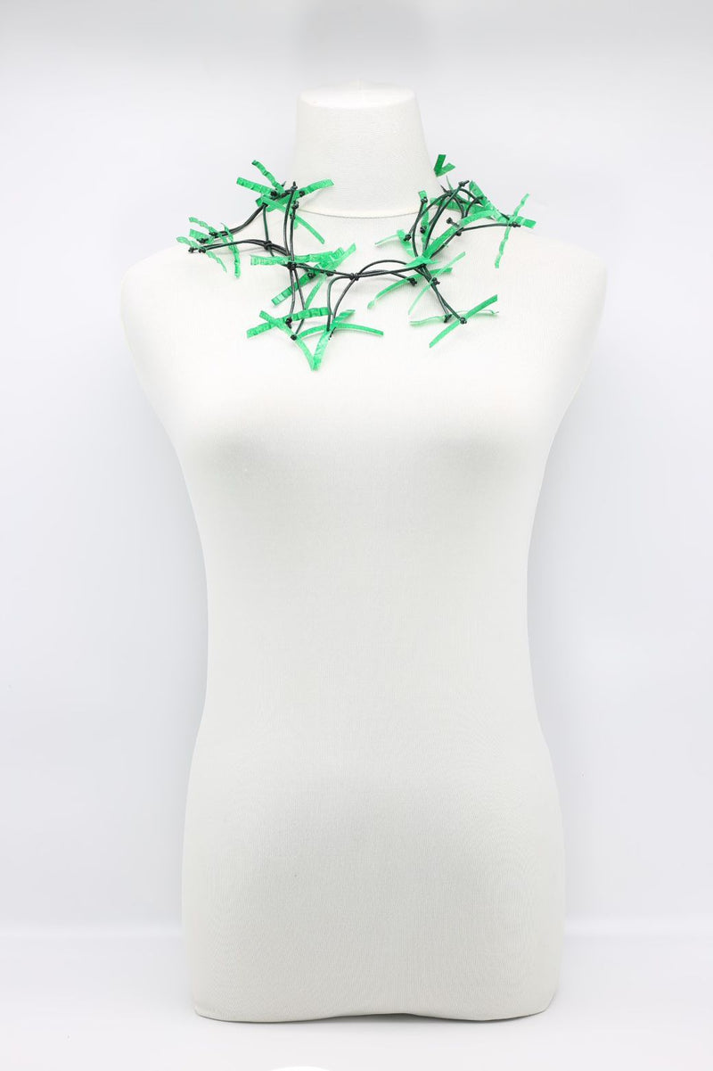 Aqua Willow Tree Necklaces - Hand-painted - Short - Jianhui London